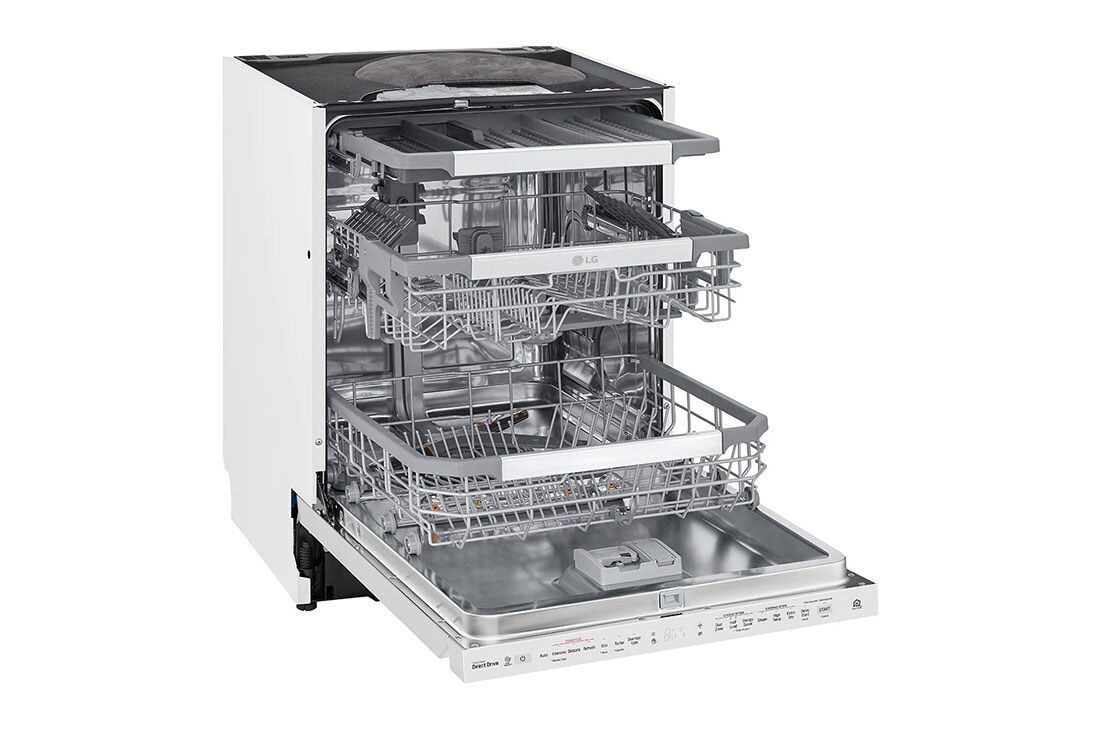 LG QuadWash ™ Astianpesukone (Valkonen), Energialuokka D, jossa on Auto Open kuivausominaisuus ja Smart Diagnosis™ - Wi-Fi-yhteys, SDU527HW, thumbnail 4