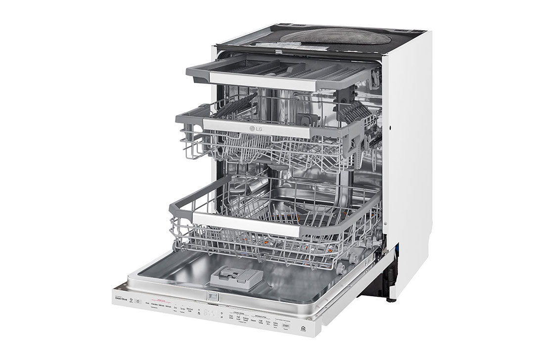 LG QuadWash ™ Astianpesukone (Valkonen), Energialuokka D, jossa on Auto Open kuivausominaisuus ja Smart Diagnosis™ - Wi-Fi-yhteys, SDU527HW, thumbnail 6