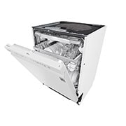 LG QuadWash™ Astianpesukone (Valkonen), Energialuokka C, jossa on Auto Open kuivausominaisuus ja Smart Diagnosis™ - Wi-Fi-yhteys, Right open Side View, DU355FW, thumbnail 12