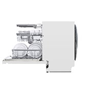 LG QuadWash™ Astianpesukone (Valkonen), Energialuokka C, jossa on Auto Open kuivausominaisuus ja Smart Diagnosis™ - Wi-Fi-yhteys, Side Open View, DU355FW, thumbnail 8