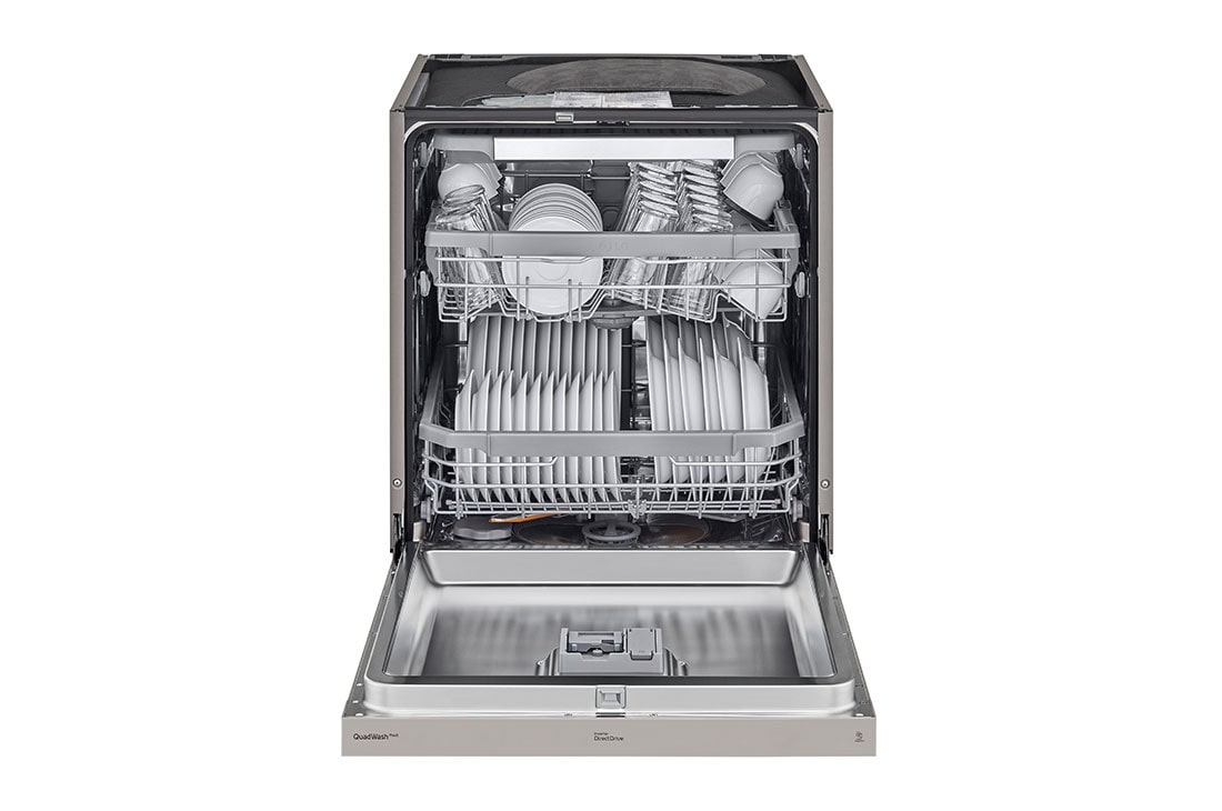 LG QuadWash™ Astianpesukone (Platinum Silver), Energialuokka C, jossa on Auto Open kuivausominaisuus ja Smart Diagnosis™ - Wi-Fi-yhteys, DU355FP, DU355FP, thumbnail 3