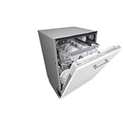 LG QuadWash™ Astianpesukone (Integroitava), Energialuokka D ja Smart Diagnosis™ - Wi-Fi-yhteys, Vasen puoliovi auki astioilla, DB242TX, thumbnail 7