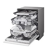 LG QuadWash™ Steam-astianpesukone (Integroitava), Energialuokka A, jossa on Auto Open kuivausominaisuus ja Smart Diagnosis™ - Wi-Fi-yhteys, Right Side Open with dishes, DB475TXS, thumbnail 10
