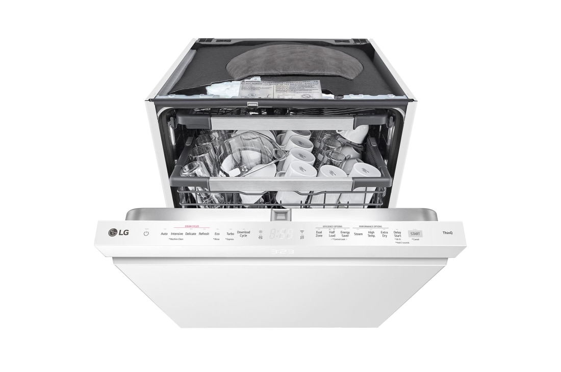 LG 14 Paikka-asetukset QuadWash™ astianpesukone TrueSteam™-ominaisuudella A-10%-energia, Avoin sivunäkymä mallista SDU587HH- alateline, SDU587HH, thumbnail 10