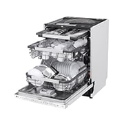 LG 14 Paikka-asetukset QuadWash™ astianpesukone TrueSteam™-ominaisuudella A-10%-energia, Avoin etunäkymä tiskien kanssa, SDU587HH, thumbnail 8