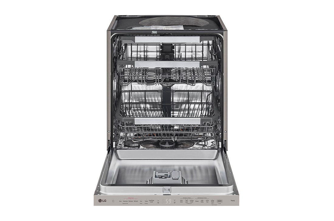 LG 14 Paikka-asetukset QuadWash™ Sisäänrakennettu astianpesukone TrueSteam™-ominaisuudella A-10%-energia, Avoin etunäkymä mallista SDU587HV, SDU587HV, thumbnail 2
