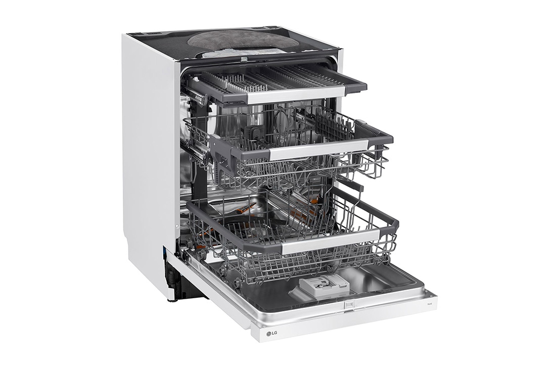 LG 14 Paikka-asetukset QuadWash™ Sisäänrakennettu astianpesukone A-10%-energia, Auto Open Dry, DU386FW, thumbnail 4