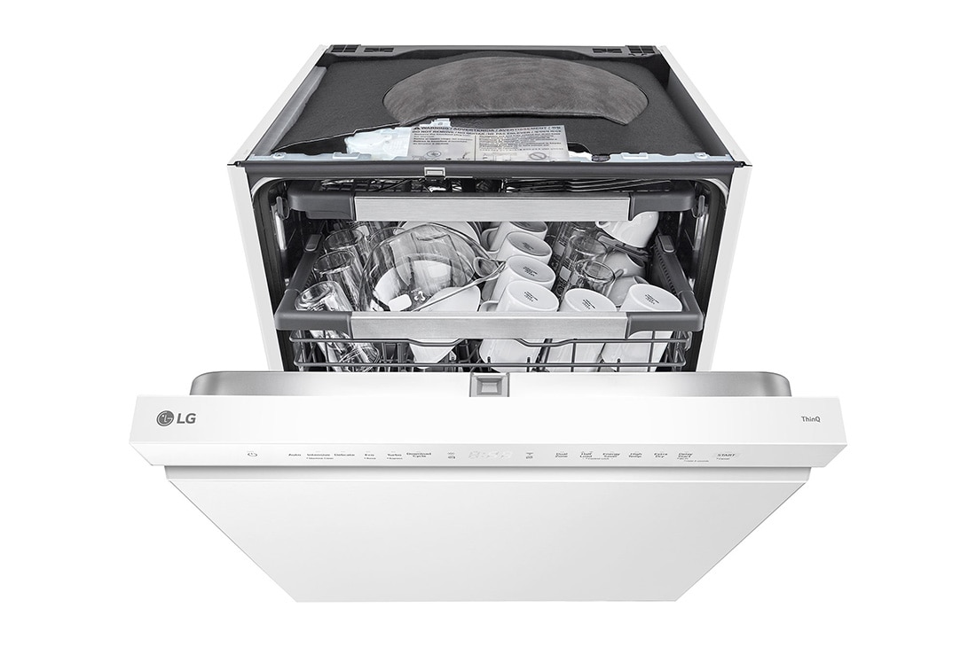 LG 14 Paikka-asetukset QuadWash™ Sisäänrakennettu astianpesukone A-10%-energia, Avoin sivunäkymä mallista DU386FW - yläteline, DU386FW, thumbnail 10