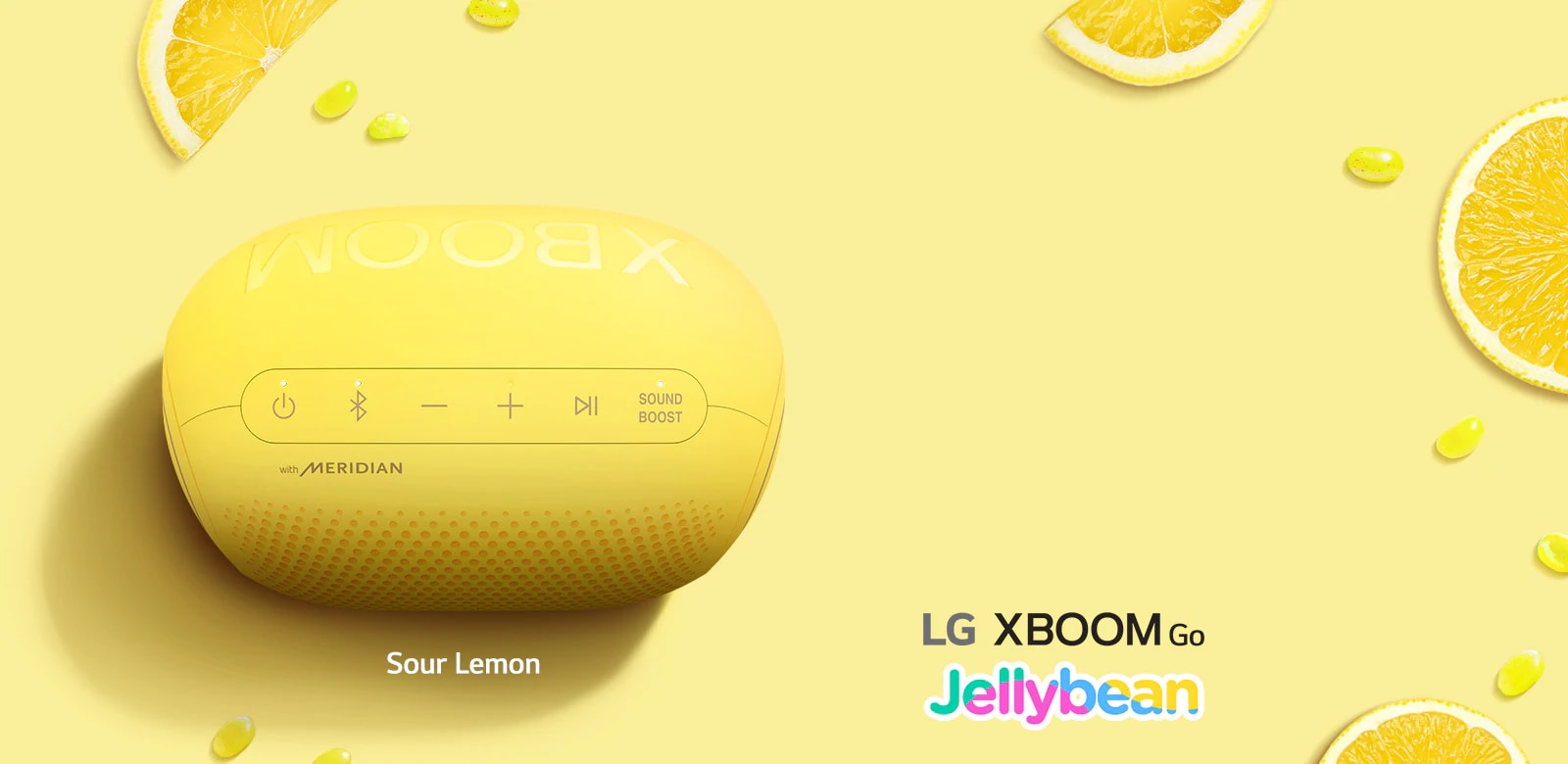 LG XBOOM Go Jellybean(logo), Sour Lemon