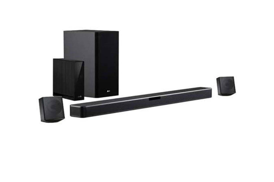 LG Sound Bar SN4R, kuvassa subwoofer edestäpäin, SN4R