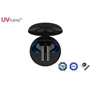 LG HBS-FN7, Kelkan näkymä ylhäältä avautui tunnelmavalaisimella ja UVnano-sertifiointilogoilla, HBS-FN7, thumbnail 2