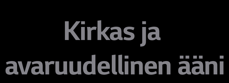 Kirkas ja avaruudellinen ääni -teksti