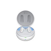 LG TONE Free FP9W, Kehikon edestä avattu kuva ja kelluvat nappikuulokkeet., TONE-FP9W, thumbnail 2