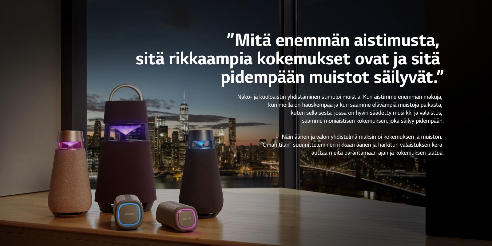 Kuva XBOOM-tuoteperheestä.