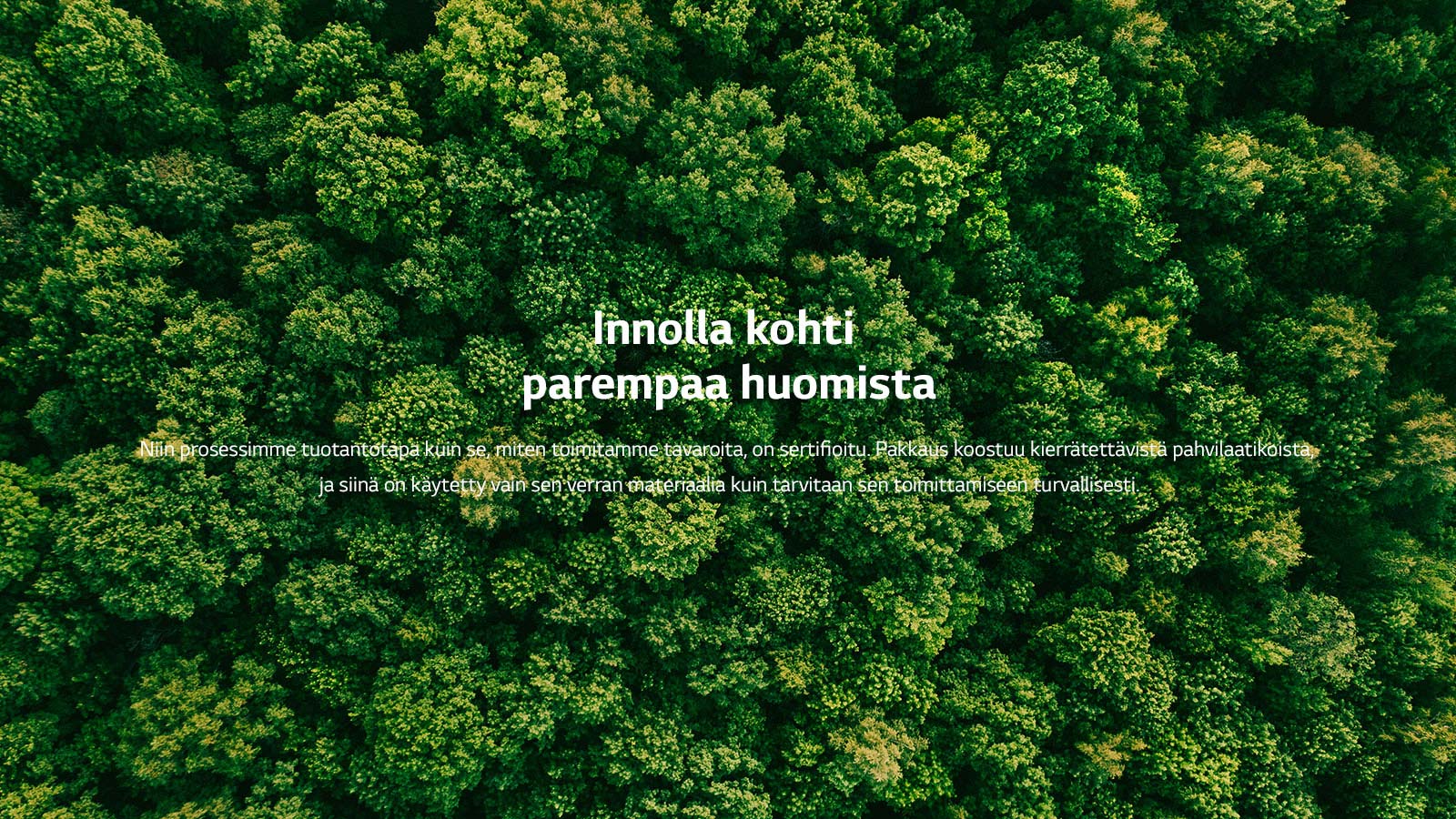 Ilmakuva vihreästä metsästä