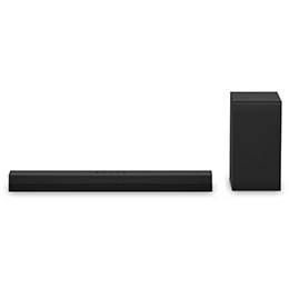 Edestä otettu kuva LG Soundbar NS40T:stä ja subwooferista2