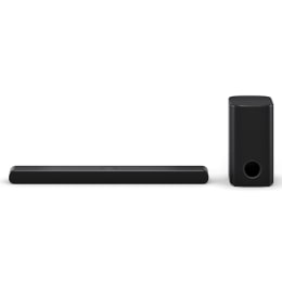 Edestä otettu kuva LG Soundbar S77TY:stä ja subwooferista2