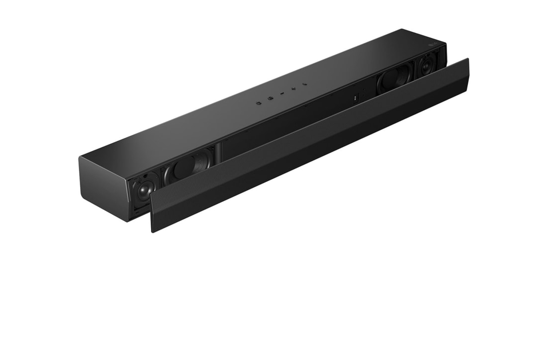 LG Soundbar NS20A, näkymä edestä vasemmalta sivulta, erotettu ritilä, NS20A, thumbnail 6