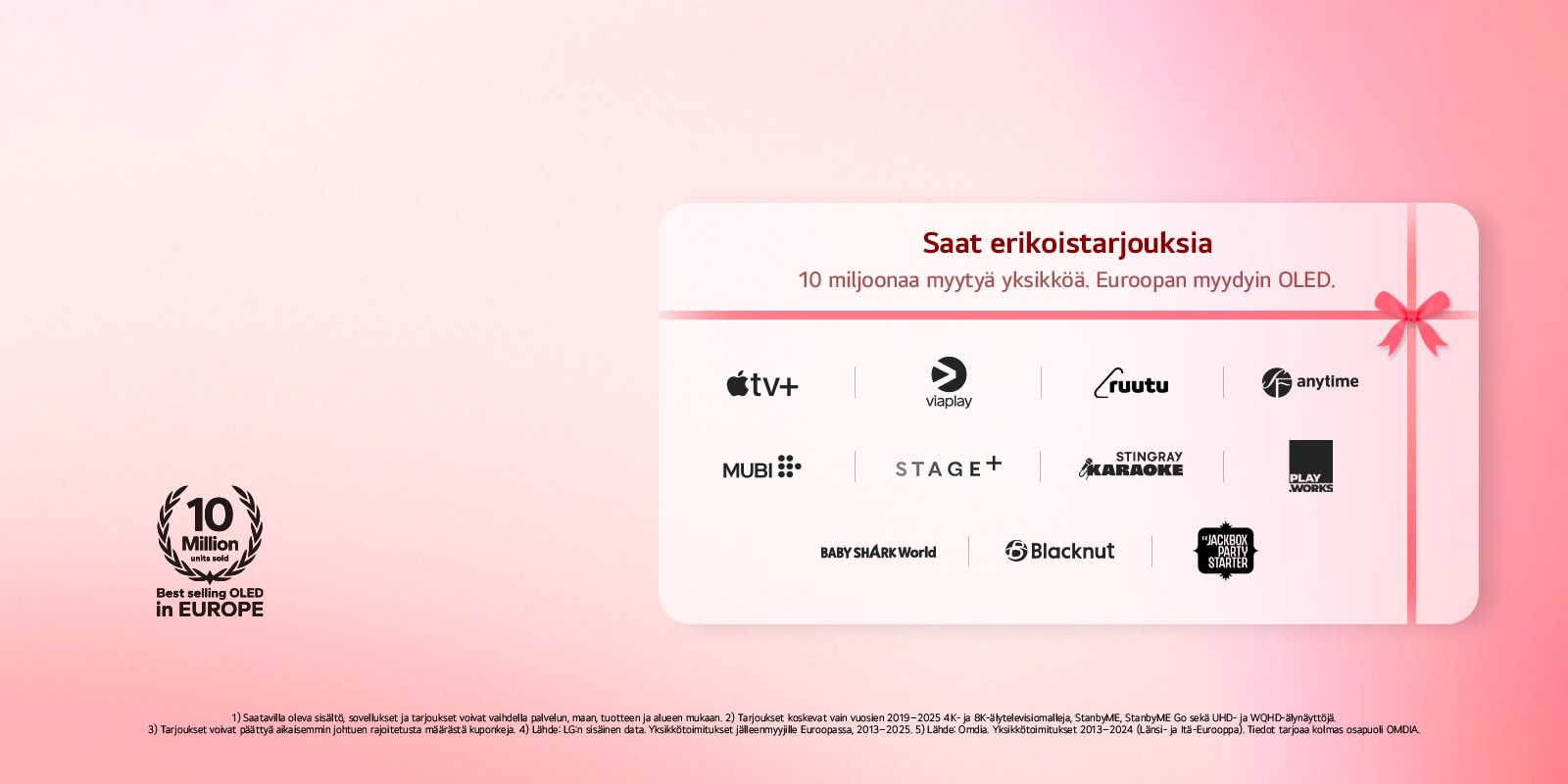 Punainen laatikko, jossa lukee ”LG Streaming Week”.