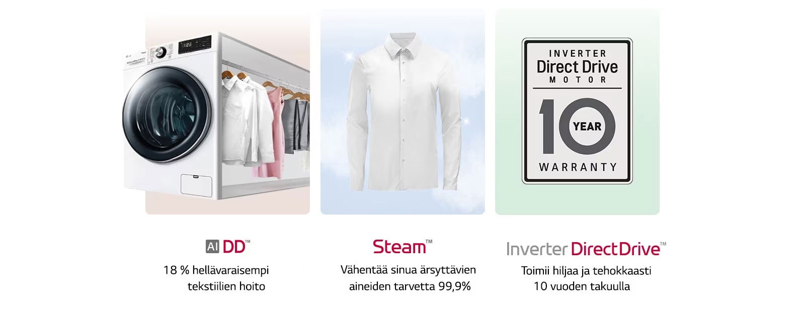 Tämä on kuva, joka tiivistää tuotteen pääominaisuudet neljään luokkaan.