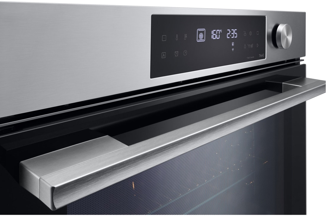 LG 76L A+, Inbyggnadsugn i rostfritt stål med InstaView™ och 10 min EasyClean samt teleskopskenor , 76L A+, integroitu ruostumattomasta teräksestä valmistettu uuni, jossa on InstaView, Blue EasyClean -puhdistusjärjestelmä ja teleskooppikiskot, WSED7613S, thumbnail 7