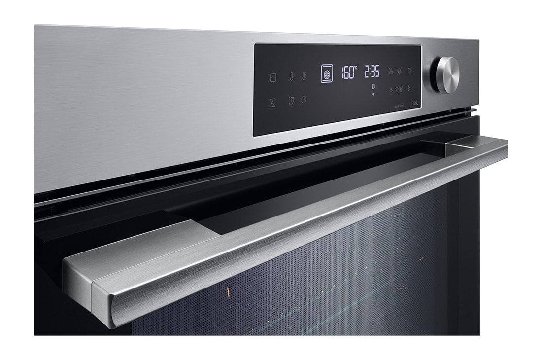 LG 76L A+, sisäänrakennettava uuni mattamustaa terästä, InstaView™ ja 10 minuutin EasyClean-puhdistustoiminto, 76L A+, integroitu ruostumattomasta teräksestä valmistettu uuni, jossa on InstaView, Blue EasyClean -puhdistusjärjestelmä ja teleskooppikiskot, WS7D7631WB, thumbnail 7