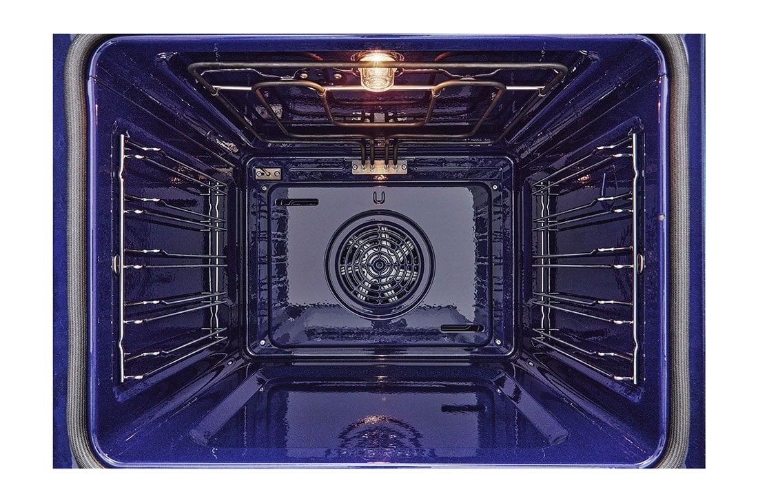 LG 76L A+, sisäänrakennettava uuni mattamustaa terästä, InstaView™ ja 10 minuutin EasyClean-puhdistustoiminto, 76L A+, integroitu ruostumattomasta teräksestä valmistettu uuni, jossa on InstaView, Blue EasyClean -puhdistusjärjestelmä ja teleskooppikiskot, WS7D7631WB, thumbnail 10