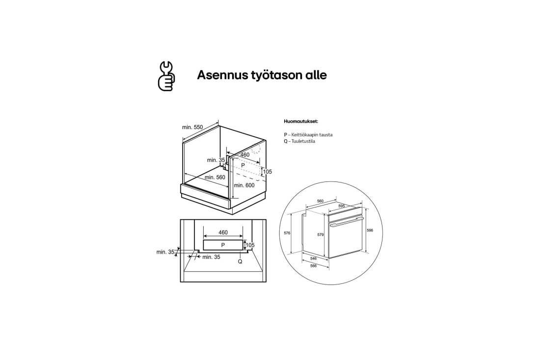 LG Pyrolyysiuuni - LG WS5D7230G, 72L, Energia A, Kiertoilmauuni, Musta, Pyrolyysiuuni - LG WS5D7230G, 72L, Energia A, Kiertoilmauuni, Musta, CWS5D7230G, thumbnail 11