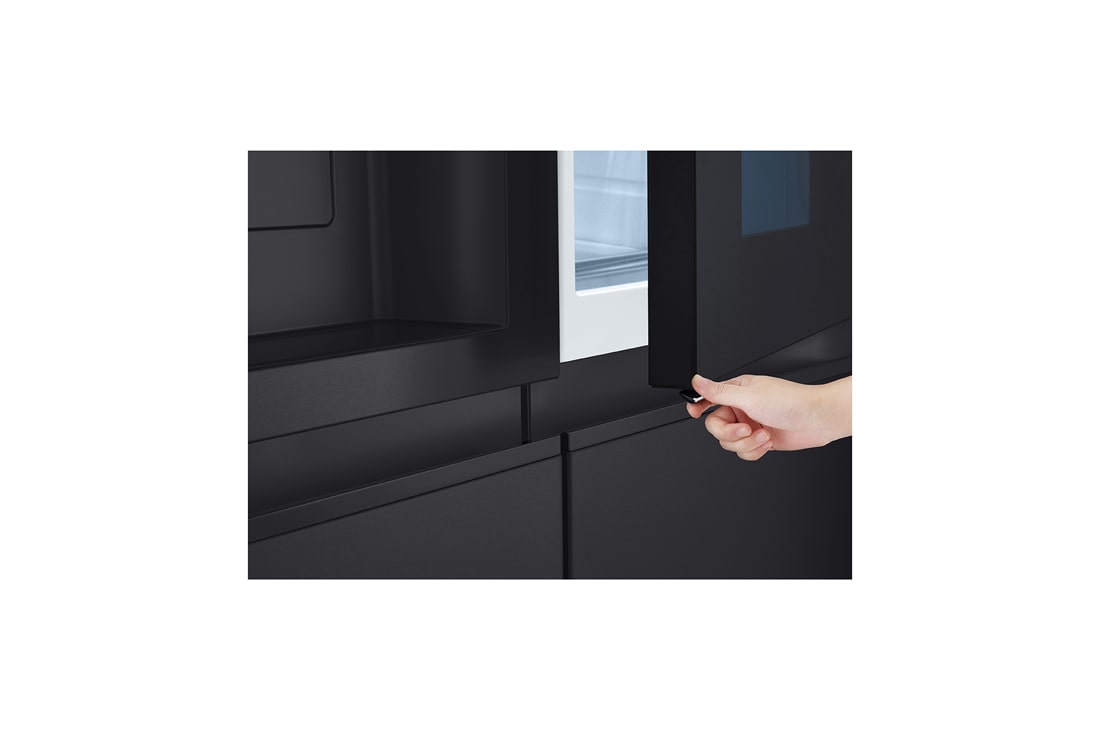 LG  628L InstaView Door in Door™ Side by Side (Essence Black), Energialuokka D, Craft Ice™, Vesi/jää vesijohtoliitännällä, Smart Diagnosis™ med Wi-Fi, Håndtak, GSXE90EVDD, thumbnail 8