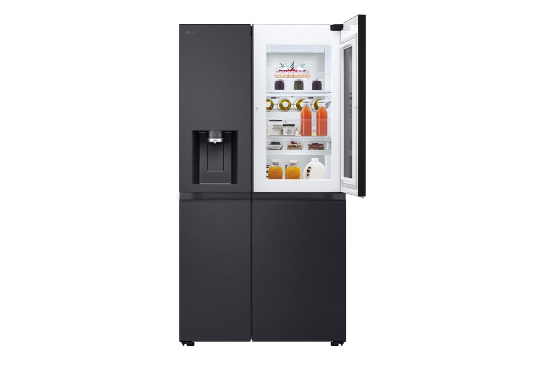 LG  628L InstaView Door in Door™ Side by Side (Essence Black), Energialuokka D, Craft Ice™, Vesi/jää vesijohtoliitännällä, Smart Diagnosis™ med Wi-Fi, Bakside, GSXE90EVDD, thumbnail 12