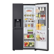 LG  628L InstaView Door in Door™ Side by Side (Essence Black), Energialuokka D, Craft Ice™, Vesi/jää vesijohtoliitännällä, Smart Diagnosis™ med Wi-Fi, UVnano, GSXE90EVDD, thumbnail 3