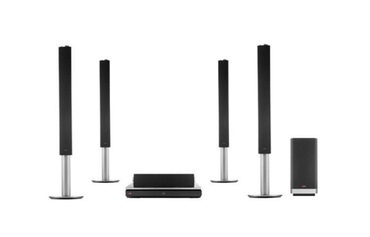 LG 9.1-KANAVAINEN KOTITEATTERIJÄRJESTELMÄ, JOSSA ON LANGATTOMAT TAKAKAIUTTIMET. TEHOKKAIDEN 1 460 WATIN KAIUTTIMIEN PINTA ON ARAMIDIA. EXTRA SMART BLU-RAY -SOITIN, VERKKOSELAUS, WI-FI, DLNA, PRIVATE SOUND, 4K UPSCALING -SKAALAUS JA 3D-TUKI. KÄYNNISTYS 5 SEKUNNISSA. EDESSÄ JA TAKANA PYSTYKAIUTTIMET., BH9540TW