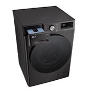 LG 11 kg / 6 kg Kuivaava pesukone(Musta) - Auto Dose, Steam, Energialuokka D, TurboWash™360, AI DD™ , Smart Diagnosis™ - Wi-Fi-yhteys, RightPerspective view, CV94E7S2QA, thumbnail 9