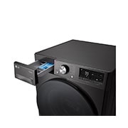 LG 11 kg / 6 kg Kuivaava pesukone(Musta) - Steam, Energialuokka A/D, TurboWash™360, AI DD™, Smart Diagnosis™ ja Wi-Fi, Side view detergent port, P4Y7ERPYZ, thumbnail 5