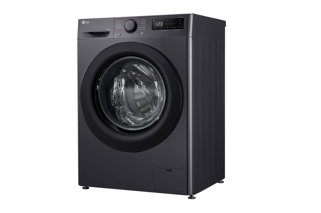 LG 9 kg / 6 kg Kuivaava pesukone(Musta) - Steam, Energialuokka A/D, AI DD™, Smart Diagnosis™, Left side view , P4Y5VRP6J, thumbnail 12