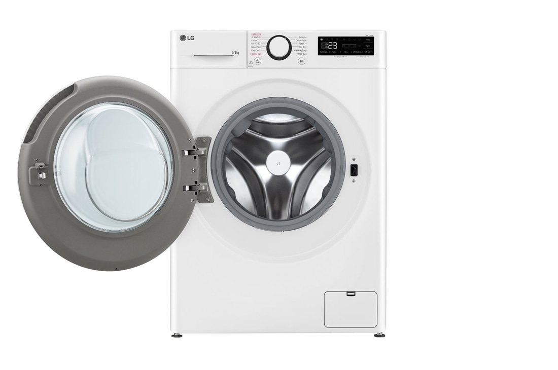LG Slim 9 kg / 5 kg Kuivaava pesukone(Valkonen) - Steam, Energialuokka A/E, AI DD™, Smart Diagnosis™,  47,5cm syvyys, Front open , CV92T5S4SQE, thumbnail 2