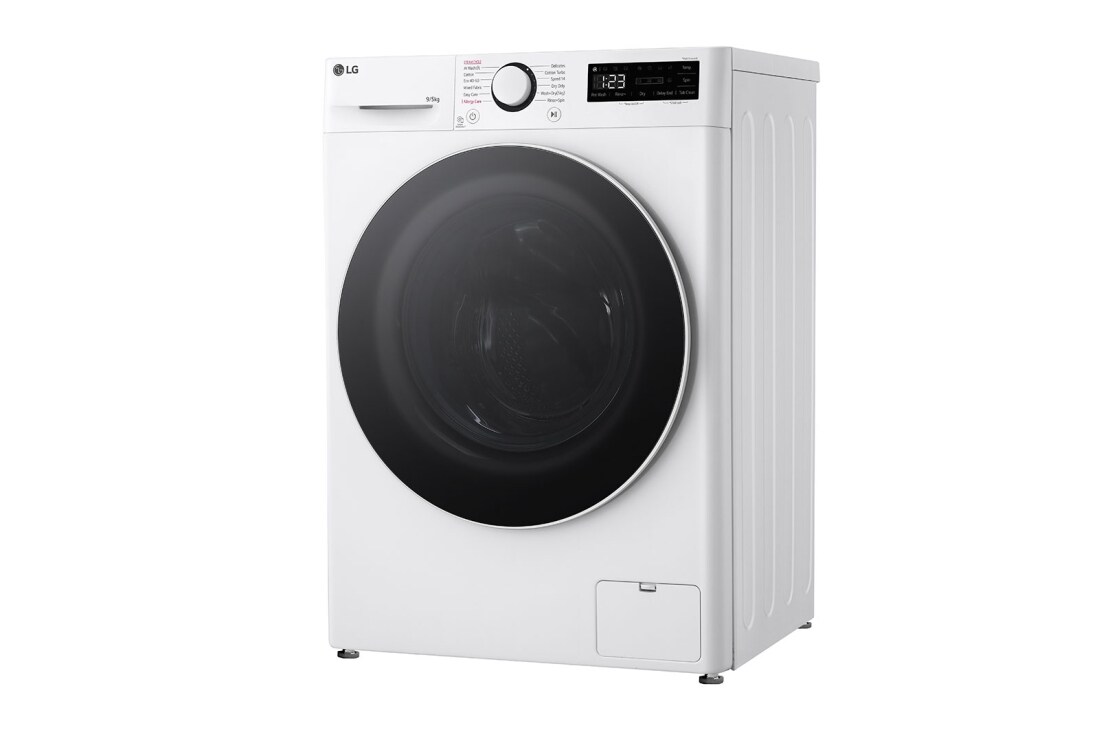 LG Slim 9 kg / 5 kg Kuivaava pesukone(Valkonen) - Steam, Energialuokka A/E, AI DD™, Smart Diagnosis™,  47,5cm syvyys, Left view , CV92T5S4SQE, thumbnail 12