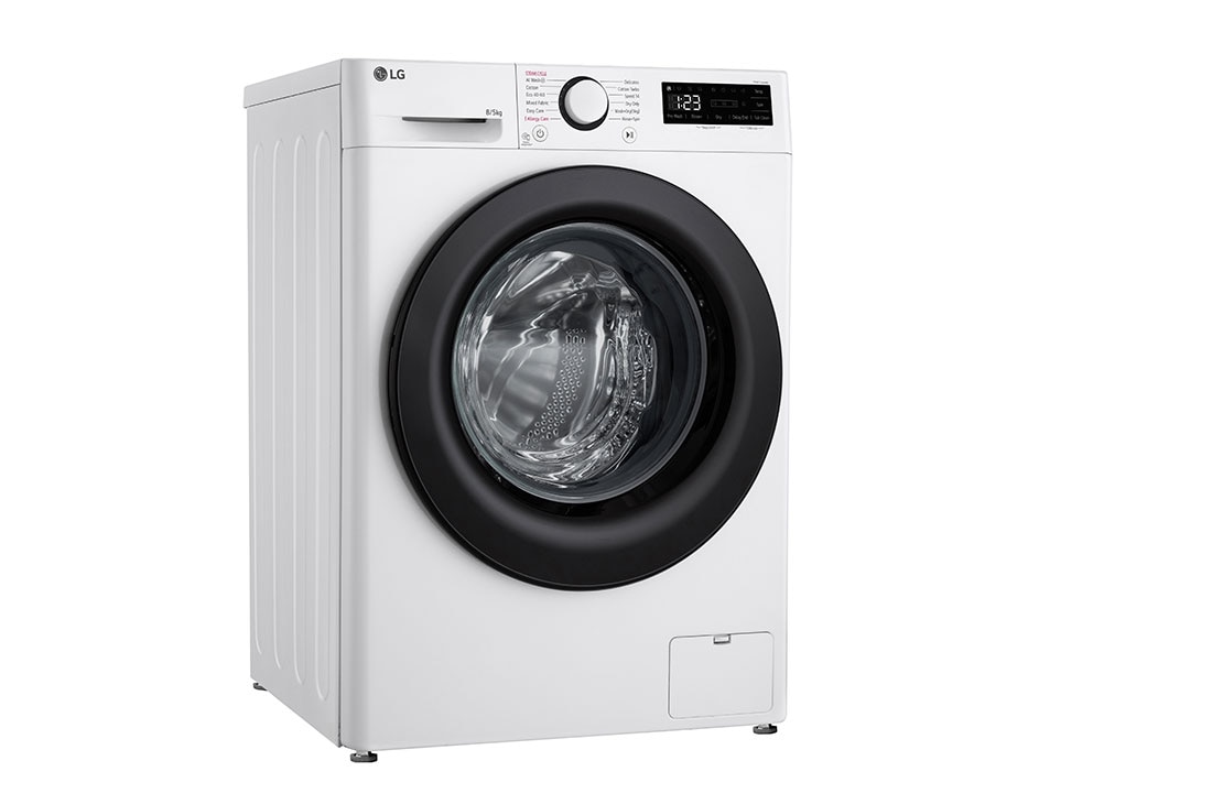 LG Slim 8 kg / 5 kg Kuivaava pesukone(Valkonen) - Steam, Energialuokka A/E, AI DD™, Smart Diagnosis™, Left side view, F2Y5PRP6W, thumbnail 12