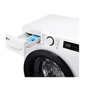 LG Slim 8 kg / 5 kg Kuivaava pesukone(Valkonen) - Steam, Energialuokka A/E, AI DD™, Smart Diagnosis™, Detergent port view, F2Y5PRP6W, thumbnail 5