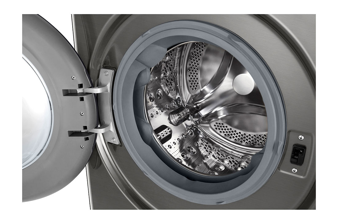 LG 10 kg / 6 kg Kuivaava pesukone(Platinum Silver) - Steam, Energialuokka A/D, TurboWash™360, AI DD™, Smart Diagnosis™ kanssa Wi-Fi, Drum, CV94V7S2QN, thumbnail 3