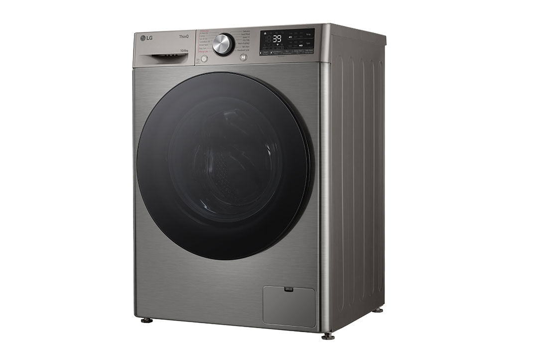 LG 10 kg / 6 kg Kuivaava pesukone(Platinum Silver) - Steam, Energialuokka A/D, TurboWash™360, AI DD™, Smart Diagnosis™ kanssa Wi-Fi, Left side , CV94V7S2QN, thumbnail 12