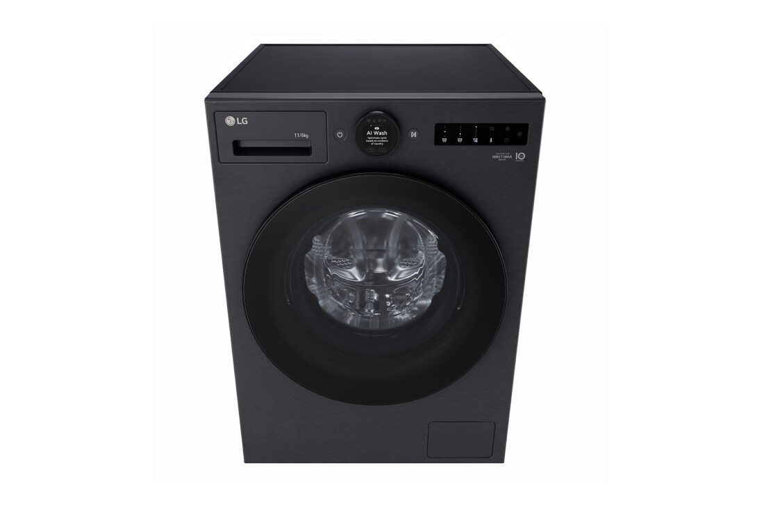 LG 11 kg / 6 kg Kuivaava pyykinpesukone (Musta) | Energialuokka A/D, TurboWash360™, Steam™ ja Smart Diagnosis™ Wi-Fi-yhteydellä, LG 11kg/6kg Kombinerad tvättmaskin och torktumlare (Hvit) | Energiklass A/D, TurboWash360™, Steam™ och Smart Diagnosis™ med Wi-Fi, W4X7516TBB, thumbnail 3