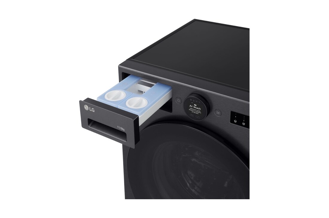 LG 11 kg / 6 kg Kuivaava pyykinpesukone (Musta) | Energialuokka A/D, TurboWash360™, Steam™ ja Smart Diagnosis™ Wi-Fi-yhteydellä, LG 11kg/6kg Kombinerad tvättmaskin och torktumlare (Hvit) | Energiklass A/D, TurboWash360™, Steam™ och Smart Diagnosis™ med Wi-Fi, W4X7516TBB, thumbnail 5