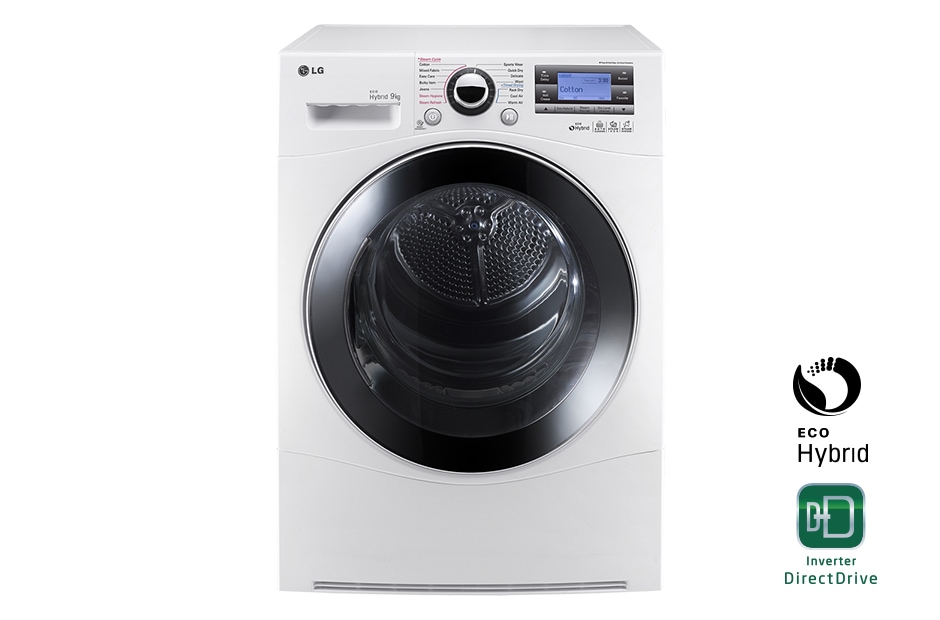 LG 8-Kg Eco-Hybridikuivain Lämpöpumpputekniikalla, RC8055AP2F