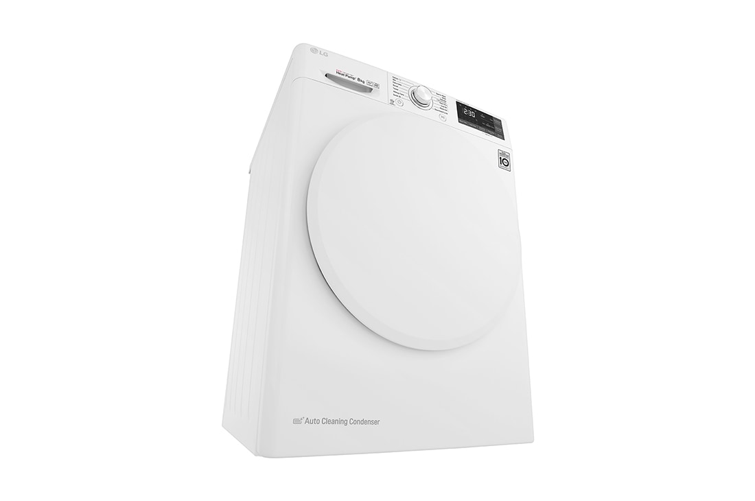 LG 8-kg DUAL Inverter Heat Pump™ Eco-Hybridikuivain Lämpöpumpputekniikalla , FDRC308N0W9, thumbnail 8