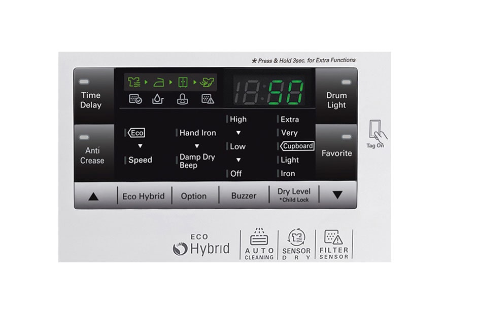 LG 8-Kg Eco-Hybridikuivain Lämpöpumpputekniikalla, RC8055AP3F, thumbnail 4