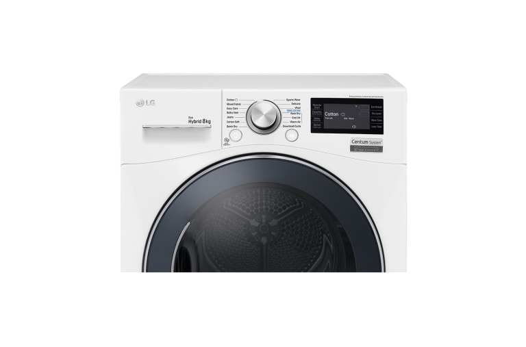LG 8-Kg Centum System™  Eco-Hybridikuivain Lämpöpumpputekniikalla , RC8084AV3W, thumbnail 10