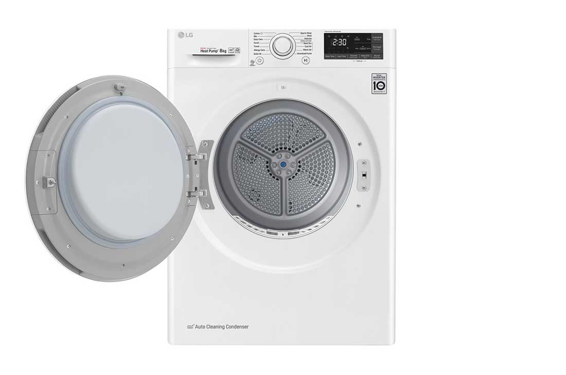 LG 8-kg DUAL Inverter Heat Pump™ Eco-Hybridikuivain Lämpöpumpputekniikalla , RC80U2AV0W, thumbnail 2
