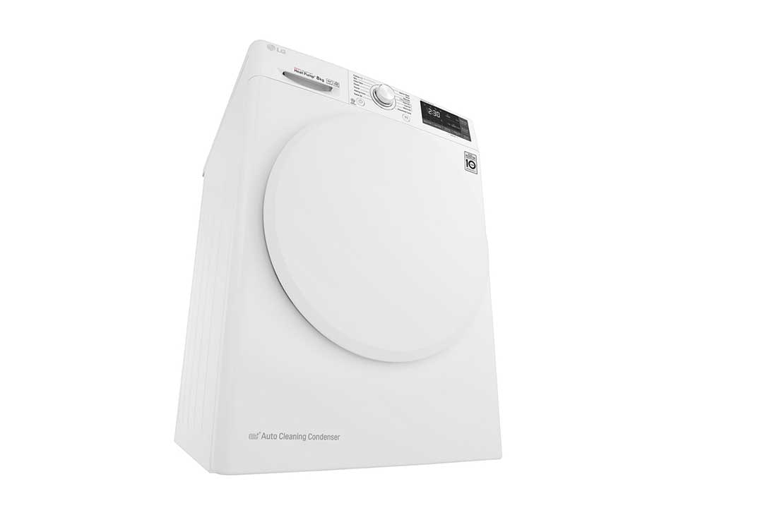 LG 8-kg DUAL Inverter Heat Pump™ Eco-Hybridikuivain Lämpöpumpputekniikalla , RC80U2AV0W, thumbnail 7