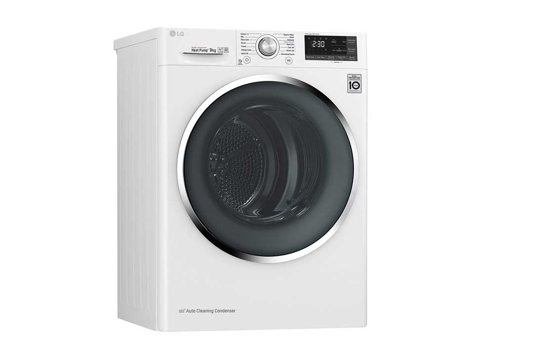 LG 9-kg DUAL Inverter Heat Pump™ Eco-Hybridikuivain Lämpöpumpputekniikalla , RC90U2AV2W, thumbnail 5